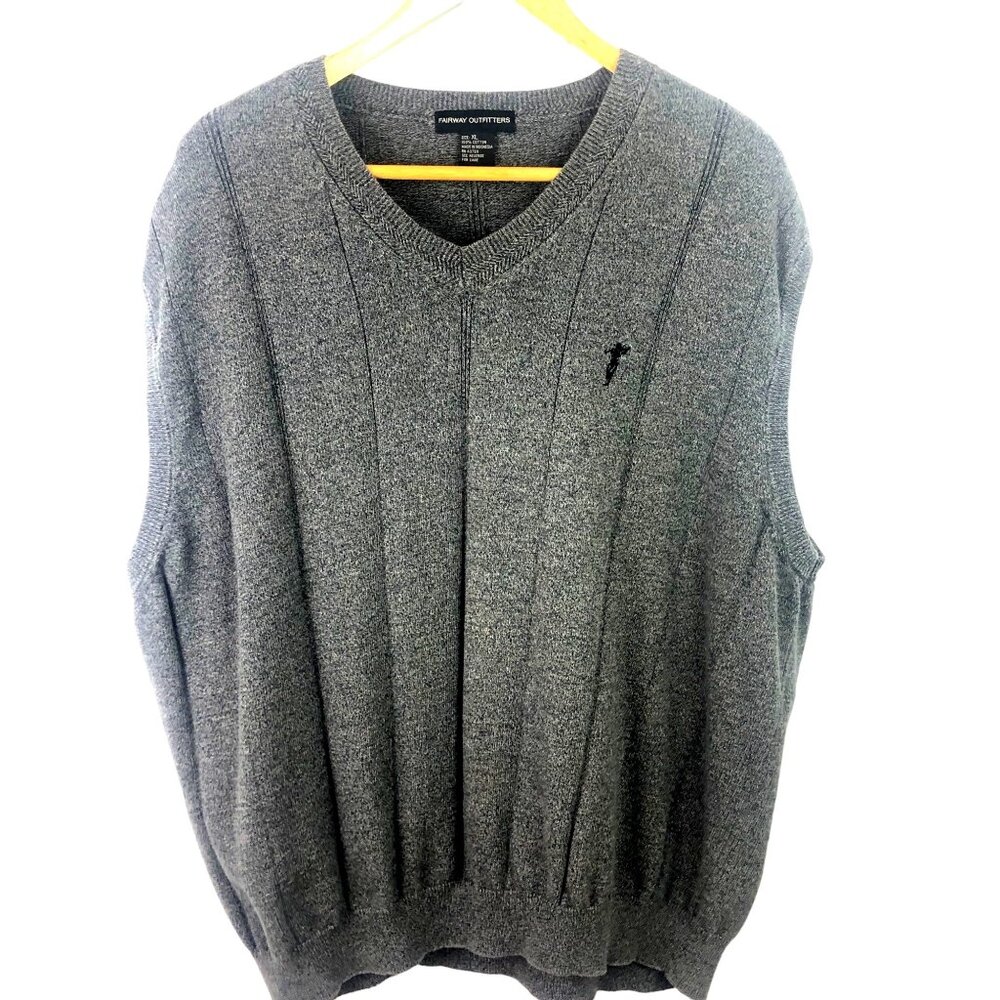 Fairway Outfitters Mens Size XL Gray Sleeveless Sweater Vest Golf - Picture 5 of 9